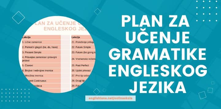 Plan za učenje gramatike engleskog jezika